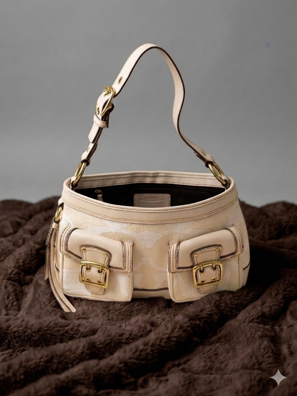 Coach Legacy Signature Flap Shoulder Bag (Style #7469)